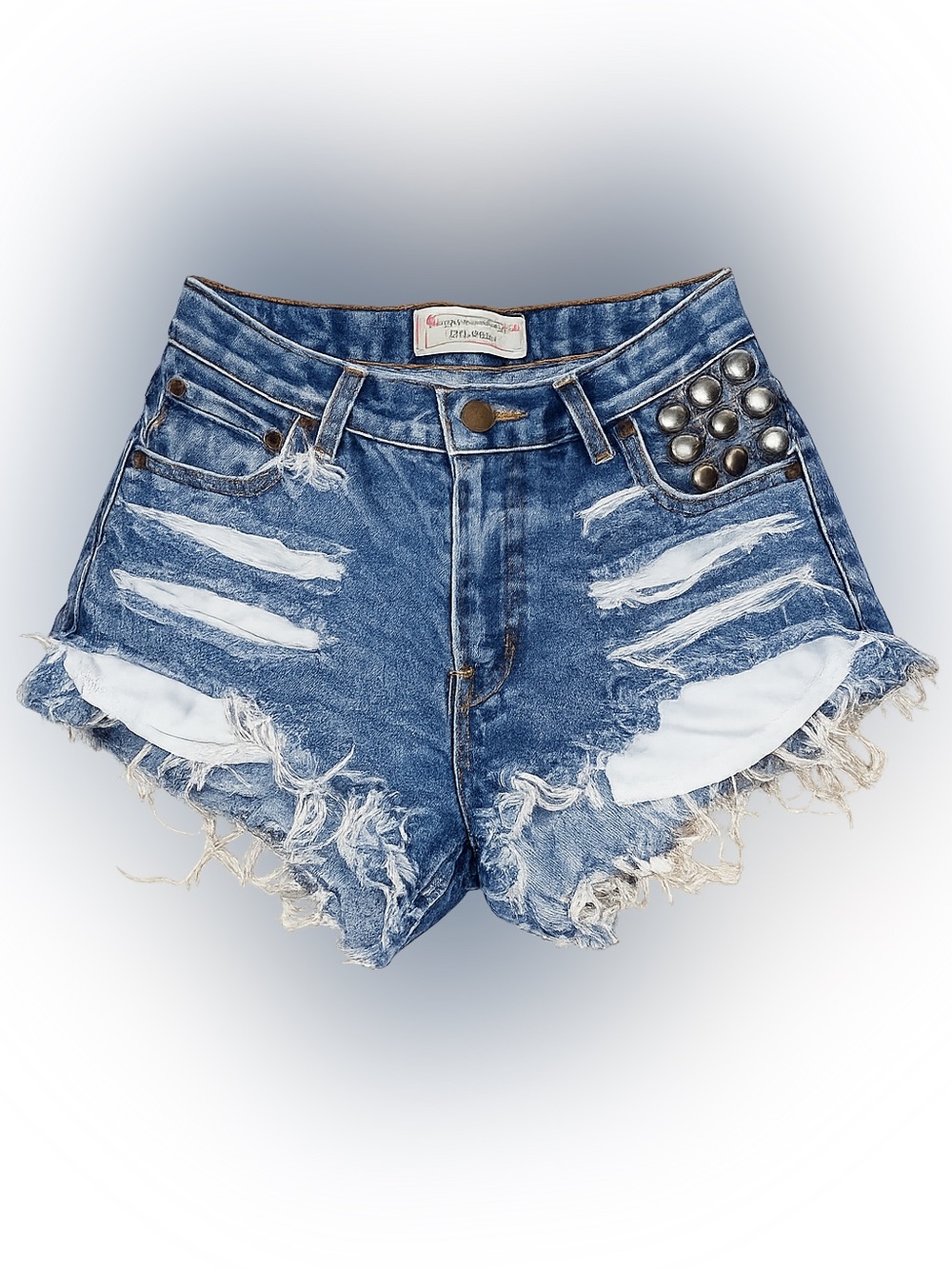 Vintage Levi’s x RUNWAYDREAMZ Studded Jean Cutoff Shorts